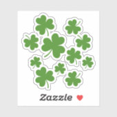 St Patrick's Day Kleeblatt Clover Pattern Aufkleber (Blatt)