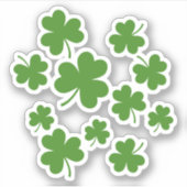 St Patrick's Day Kleeblatt Clover Pattern Aufkleber (Vorderseite)