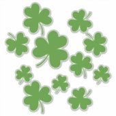 St Patrick's Day Kleeblatt Clover Pattern Aufkleber (Vorderseite)