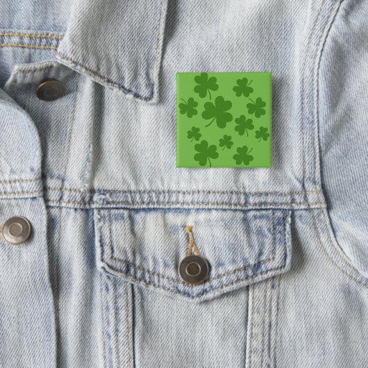 St Patrick's Day Kleeblatt Clover Pattern Button (Beispiel)