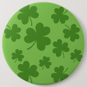 St Patrick's Day Kleeblatt Clover Pattern Button (Vorderseite)