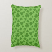 St Patrick's Day Kleeblatt Clover Pattern Dekokissen (Rückseite(Vertikal))