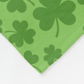 St Patrick's Day Kleeblatt Clover Pattern Fleecedecke (Ecke)