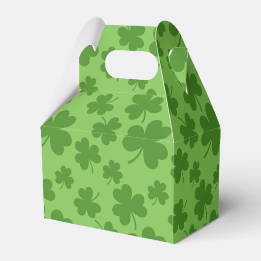 St Patrick's Day Kleeblatt Clover Pattern Geschenkschachtel (Rückseite)