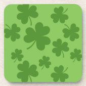St Patrick's Day Kleeblatt Clover Pattern Getränkeuntersetzer (Vorderseite)