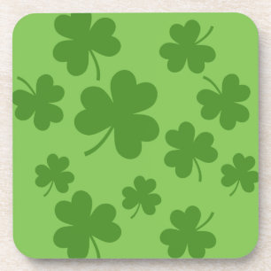 St Patrick's Day Kleeblatt Clover Pattern Getränkeuntersetzer