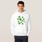 St Patrick's Day Kleeblatt Clover Pattern Hoodie (Vorne ganz)