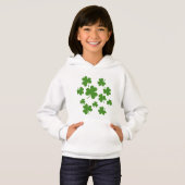 St Patrick's Day Kleeblatt Clover Pattern Hoodie (Vorne ganz)