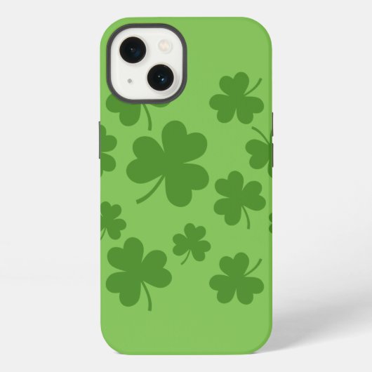 St Patrick's Day Kleeblatt Clover Pattern iPhone Hülle (Rückseite)