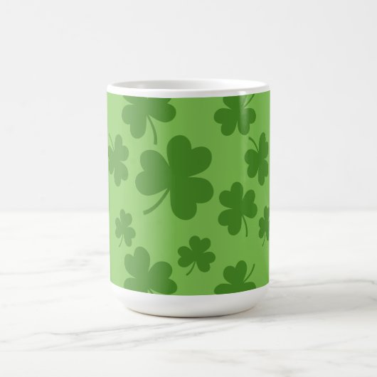 St Patrick's Day Kleeblatt Clover Pattern Kaffeetasse (Mittel)