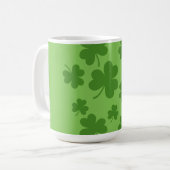 St Patrick's Day Kleeblatt Clover Pattern Kaffeetasse (Vorderseite Links)
