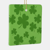 St Patrick's Day Kleeblatt Clover Pattern Keramikornament (Rechts)