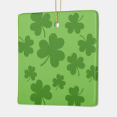 St Patrick's Day Kleeblatt Clover Pattern Keramikornament (Links)