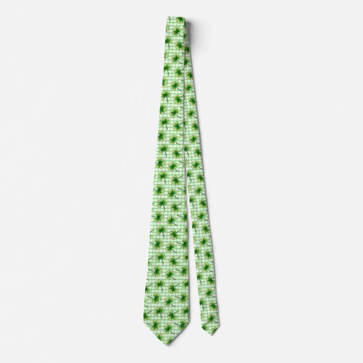 St Patrick's Day Kleeblatt Clover Pattern Krawatte (Vorderseite)