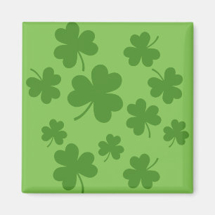 St Patrick's Day Kleeblatt Clover Pattern Magnet