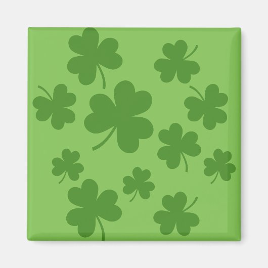 St Patrick's Day Kleeblatt Clover Pattern Magnet (Vorne)