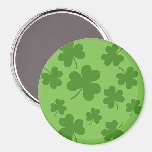St Patrick's Day Kleeblatt Clover Pattern Magnet (Vorderseite/Rückseite)