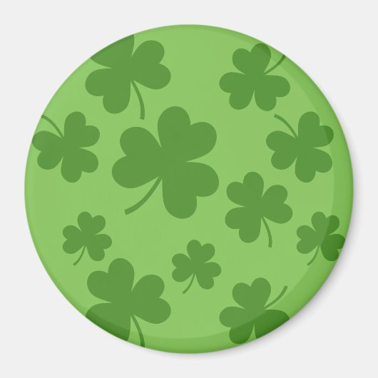 St Patrick's Day Kleeblatt Clover Pattern Magnet (Vorne)