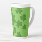 St Patrick's Day Kleeblatt Clover Pattern Milchtasse (Rechte Ecke)