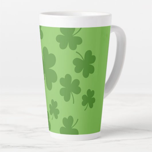 St Patrick's Day Kleeblatt Clover Pattern Milchtasse (Rechte Ecke)