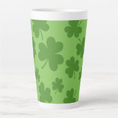 St Patrick's Day Kleeblatt Clover Pattern Milchtasse (Vorderseite)
