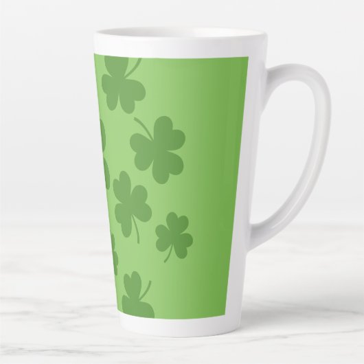 St Patrick's Day Kleeblatt Clover Pattern Milchtasse (Rechts)