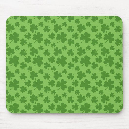 St Patrick's Day Kleeblatt Clover Pattern Mousepad (Vorne)