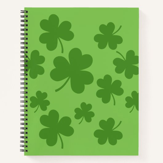 St Patrick's Day Kleeblatt Clover Pattern Notizblock (Vorderseite)