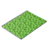 St Patrick's Day Kleeblatt Clover Pattern Notizblock (Linke Seite)