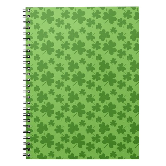 St Patrick's Day Kleeblatt Clover Pattern Notizblock (Vorderseite)