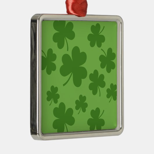 St Patrick's Day Kleeblatt Clover Pattern Ornament Aus Metall (Rechts)