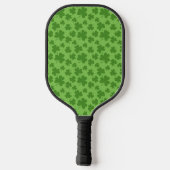 St Patrick's Day Kleeblatt Clover Pattern Pickleball Schläger (Rückseite)