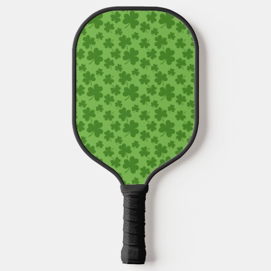 St Patrick's Day Kleeblatt Clover Pattern Pickleball Schläger (Rückseite)