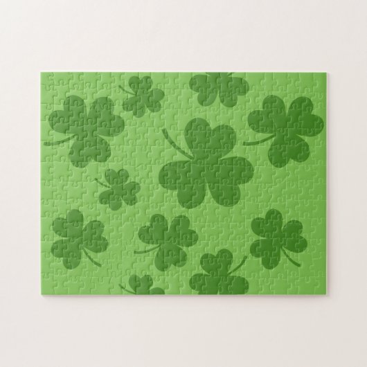St Patrick's Day Kleeblatt Clover Pattern Puzzle (Horizontal)