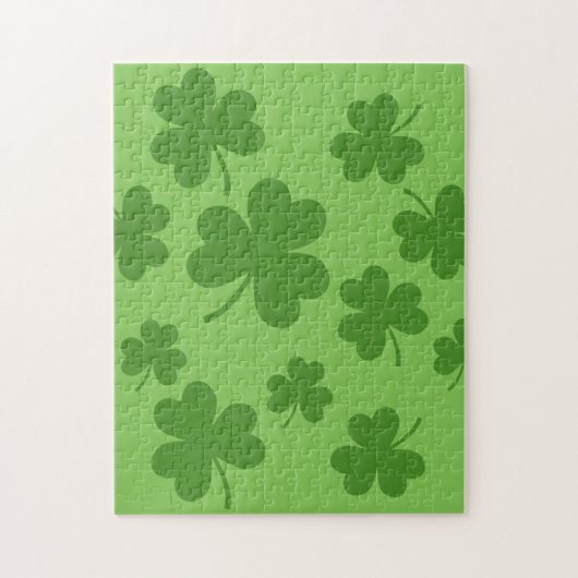 St Patrick's Day Kleeblatt Clover Pattern Puzzle (Vertikal)