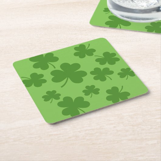 St Patrick's Day Kleeblatt Clover Pattern Rechteckiger Pappuntersetzer (angewinkelt)