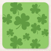 St Patrick's Day Kleeblatt Clover Pattern Rechteckiger Pappuntersetzer (Vorderseite)