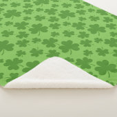 St Patrick's Day Kleeblatt Clover Pattern Sherpadecke (3/4)