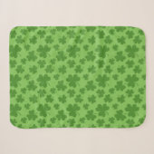 St Patrick's Day Kleeblatt Clover Pattern Sherpadecke (Vorderseite (Horizontal))