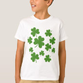 St Patrick's Day Kleeblatt Clover Pattern T-Shirt (Vorderseite)