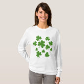 St Patrick's Day Kleeblatt Clover Pattern T-Shirt (Vorne ganz)