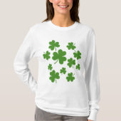 St Patrick's Day Kleeblatt Clover Pattern T-Shirt (Vorderseite)