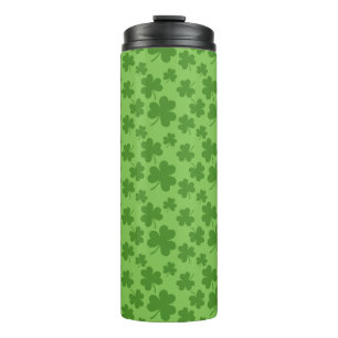 St Patrick's Day Kleeblatt Clover Pattern Thermosbecher
