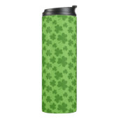 St Patrick's Day Kleeblatt Clover Pattern Thermosbecher (Nach links gedreht)