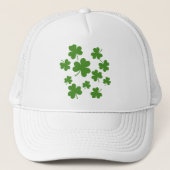 St Patrick's Day Kleeblatt Clover Pattern Truckerkappe (Vorderseite)