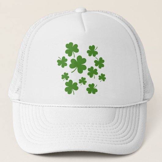 St Patrick's Day Kleeblatt Clover Pattern Truckerkappe (Vorderseite)