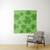 St Patrick's Day Kleeblatt Clover Pattern Wandteppich (Beispiel (Horizontal))