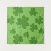 St Patrick's Day Kleeblatt Clover Pattern Wandteppich (Vorderseite)