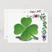 St. Patrick's Day Kleeblatt Clover Postcard Postkarte (Vorne/Hinten)