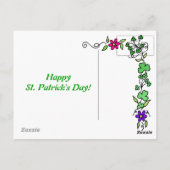 St. Patrick's Day Kleeblatt Clover Postcard Postkarte (Rückseite)